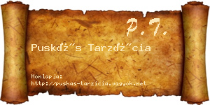Puskás Tarzícia névjegykártya
